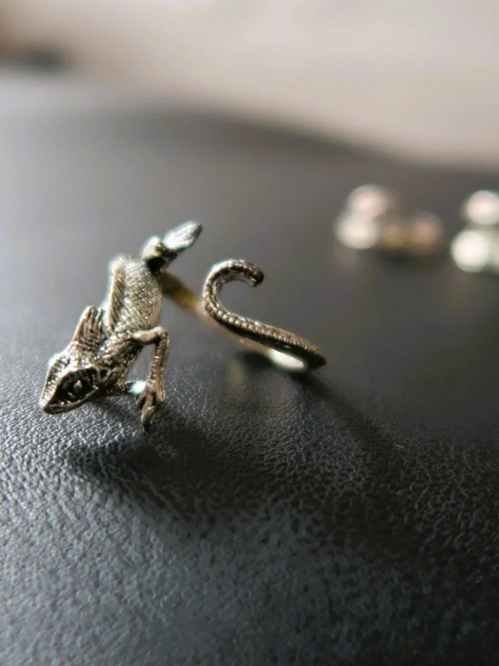 Desert Vibe Boho Rings Three Piece Stack Silver Tone Lizard Feather Arrow DIY